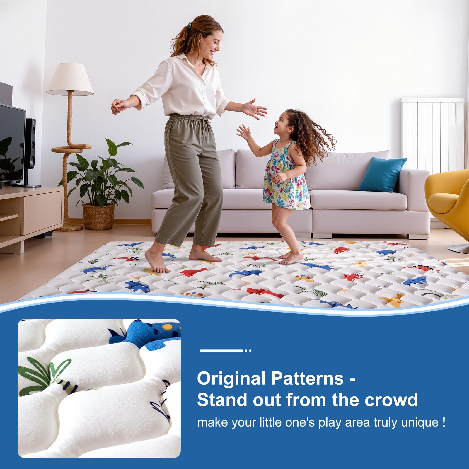 Machine washing instructions for microfiber baby mat