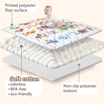 Beavtaens crawling mat demonstrating anti-slip silicone bottom