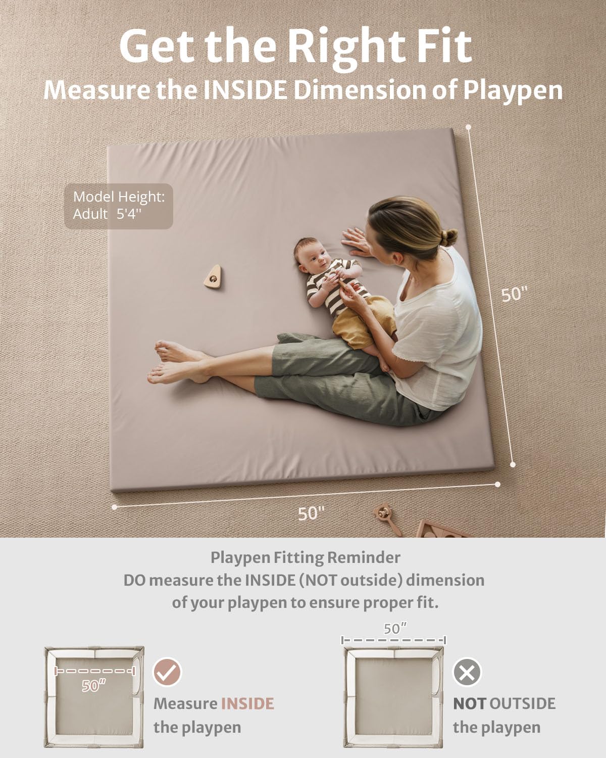 Blissful Diary baby play mat close up showing foam cushioning texture