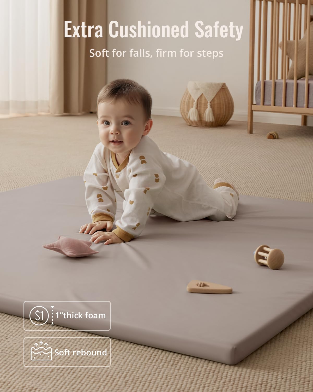 Blissful Diary foam play mat for infant tummy time