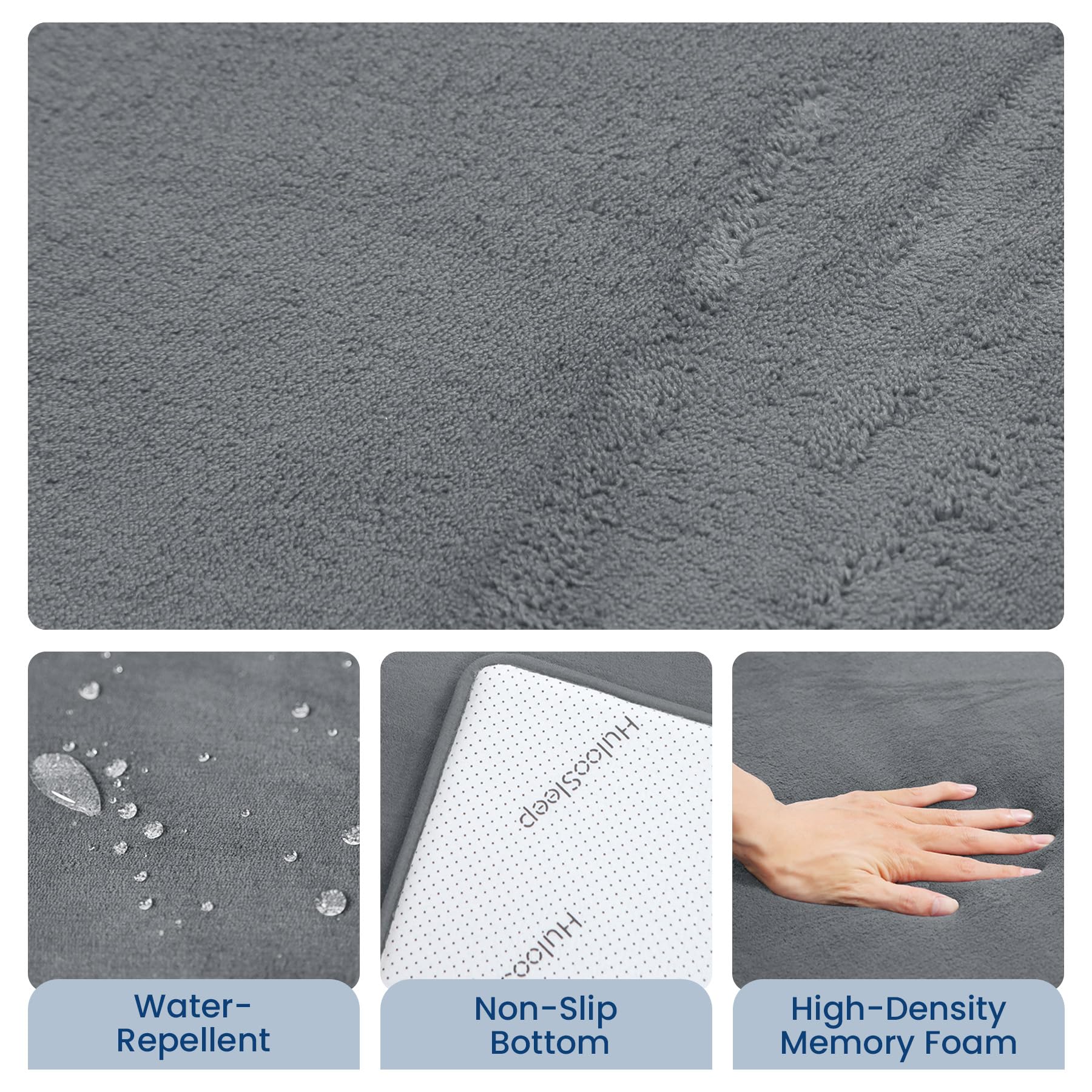 Non-slip backing detail on 50x50 inch baby floor mat