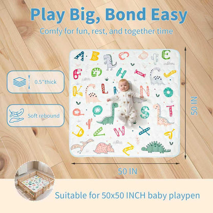 Close up of soft brushed polyester fabric on Gentle Monster play mat