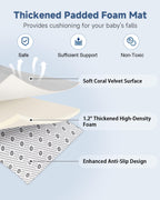 SEPARO grey crawling mat laid flat in a modern nursery room setting