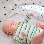Organic cotton teether and wooden batting ring accessories