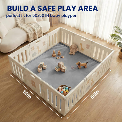 Huloo Sleep play mat inside a standard baby playpen