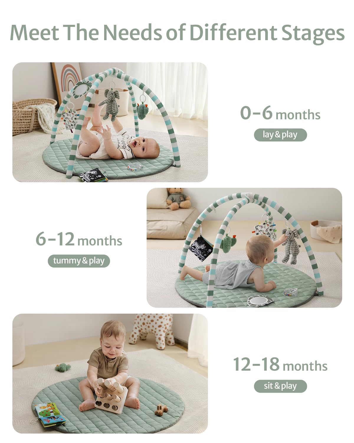 Blissful Diary play gym showing non-slip backing design