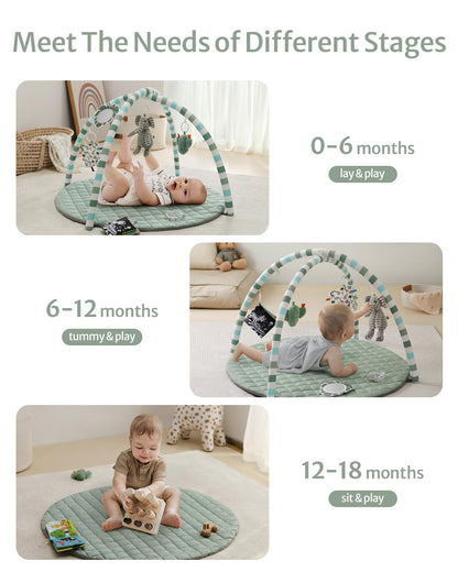 Blissful Diary play gym showing non-slip backing design