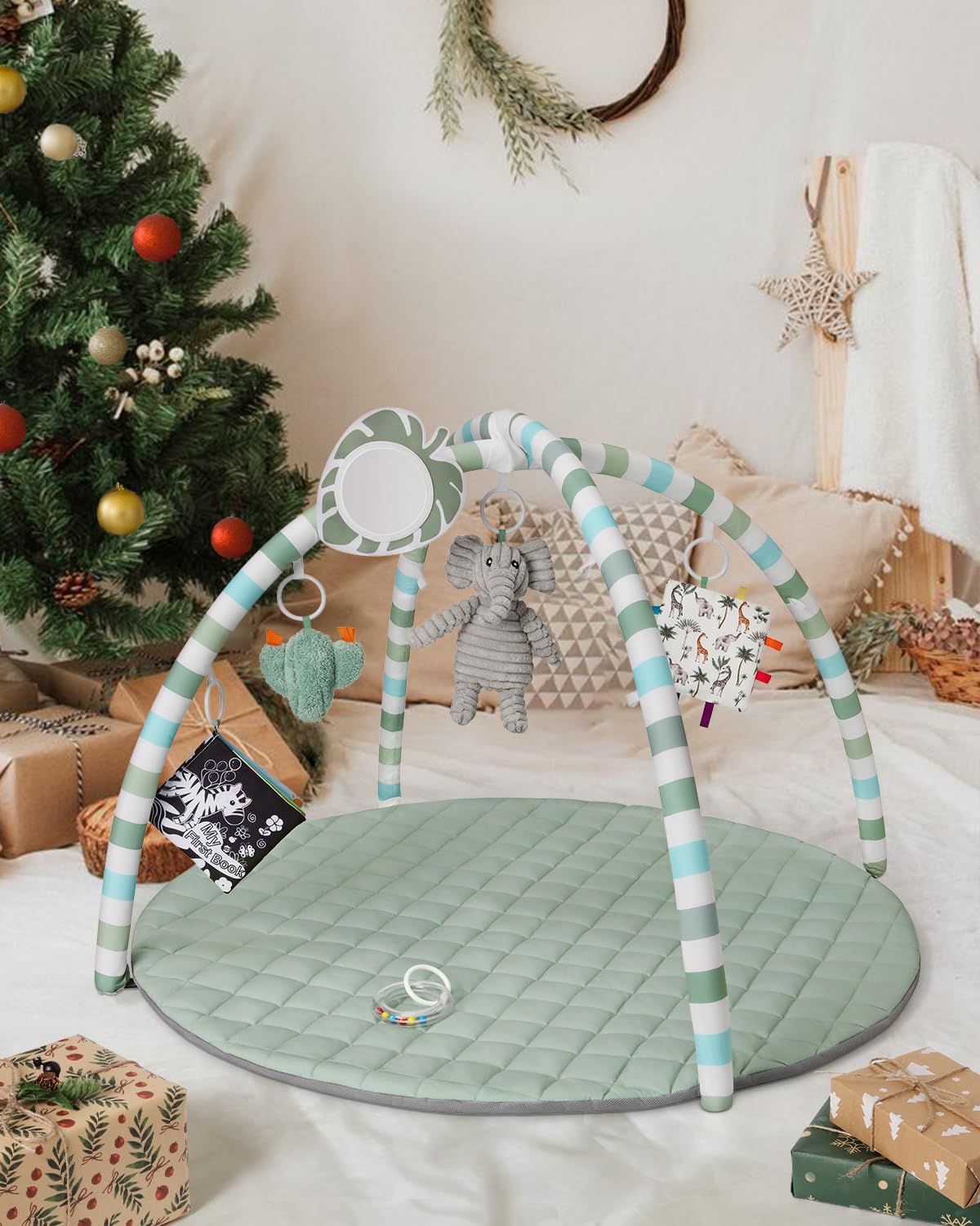Folded Blissful Diary baby play gym for easy storage