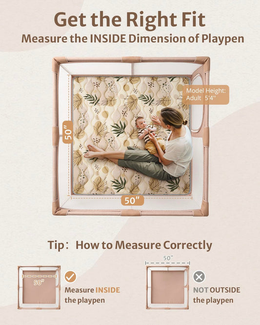 Blissful Diary thick foam playpen mat on living room floor