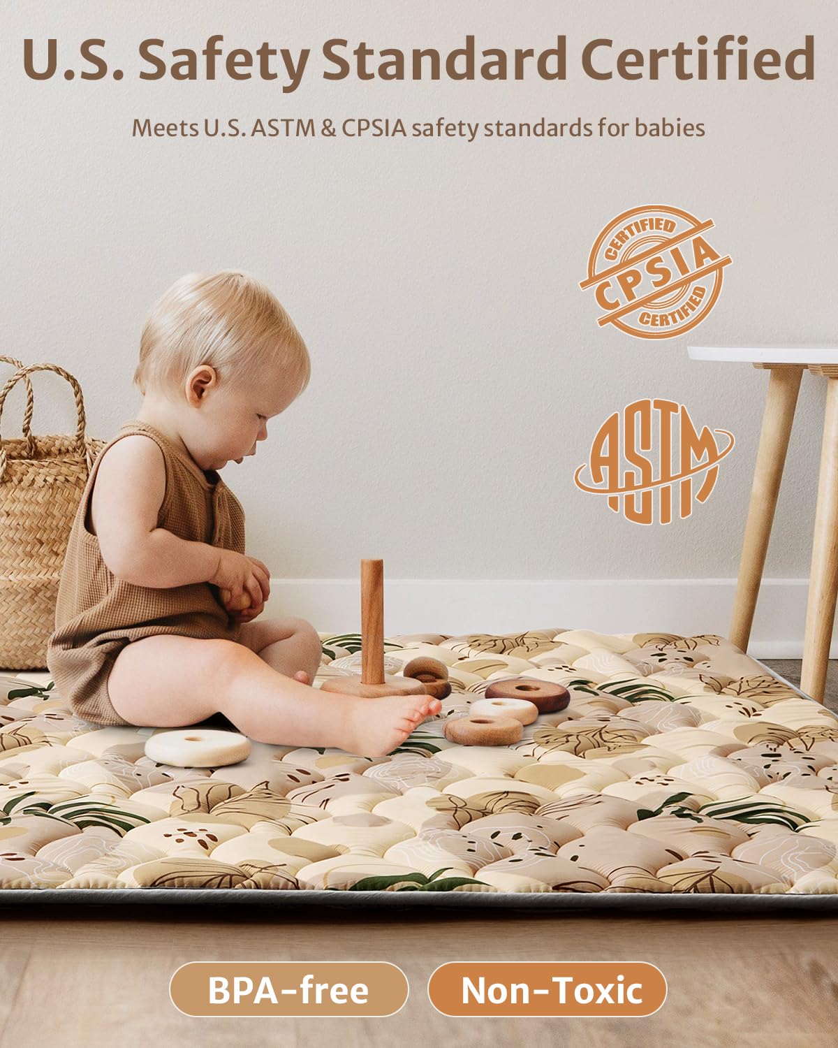 Blissful Diary play mat showing thick cushioning depth