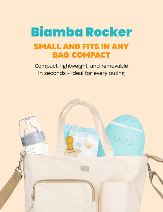 Biamba baby rocker mounted on a stroller frame