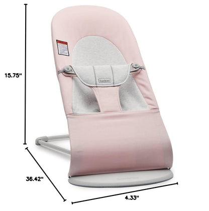 Top-down view of BabyBjörn Bouncer Balance Soft ergonomic seat