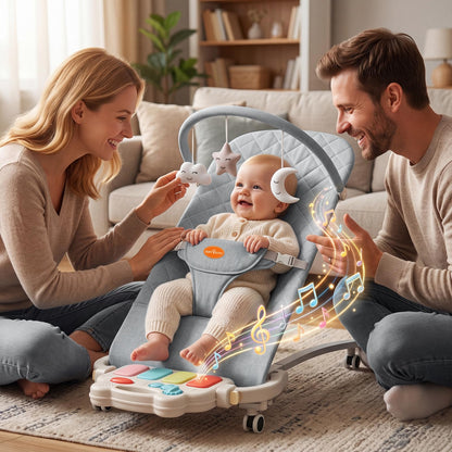 Gryvoth baby bouncer with detachable piano toy