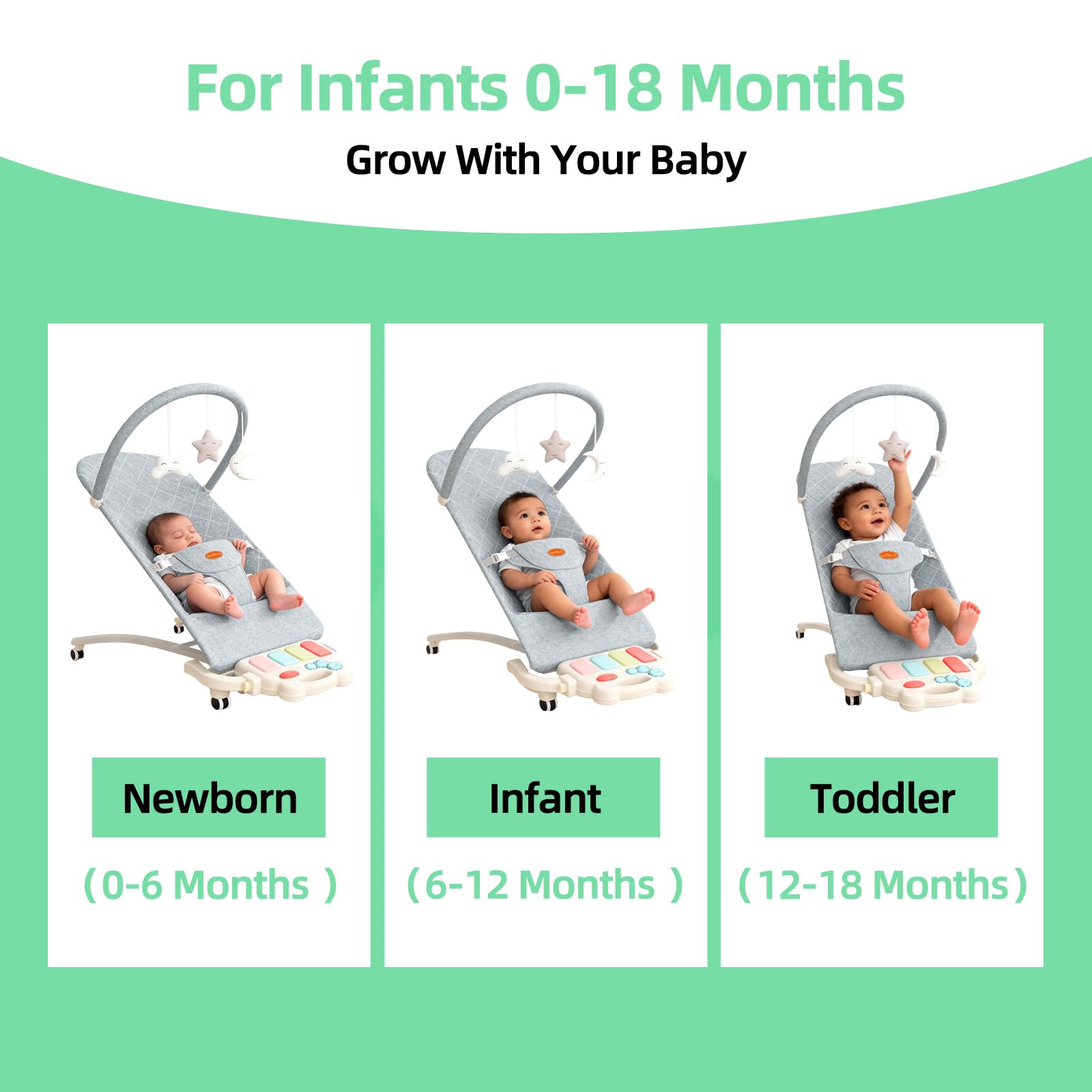 Gryvoth baby bouncer in folded position