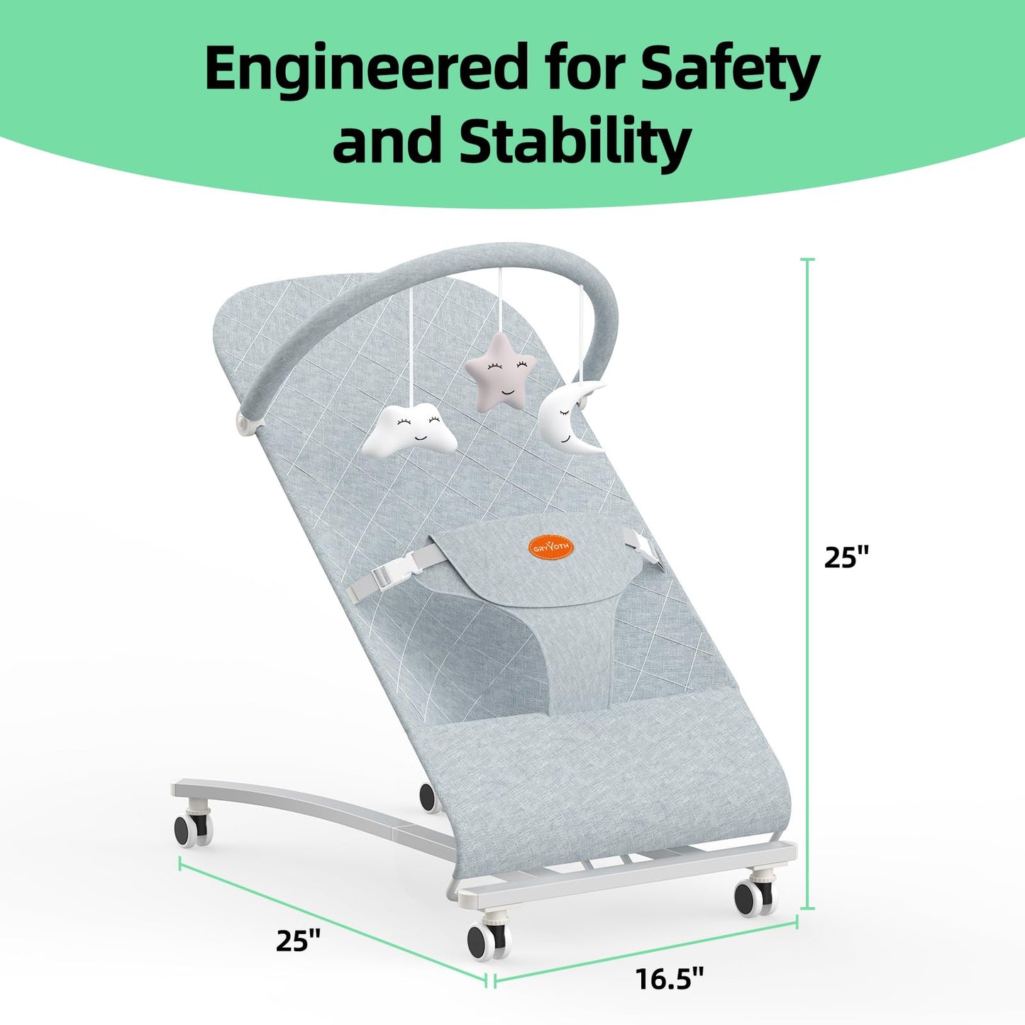 Gryvoth baby bouncer 0-18 months lifestyle view