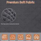 Close up view of breathable fabric texture on bouncer cover