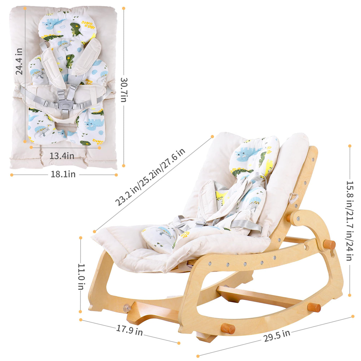 MallBest adjustable wooden lounger packaging and included accessories