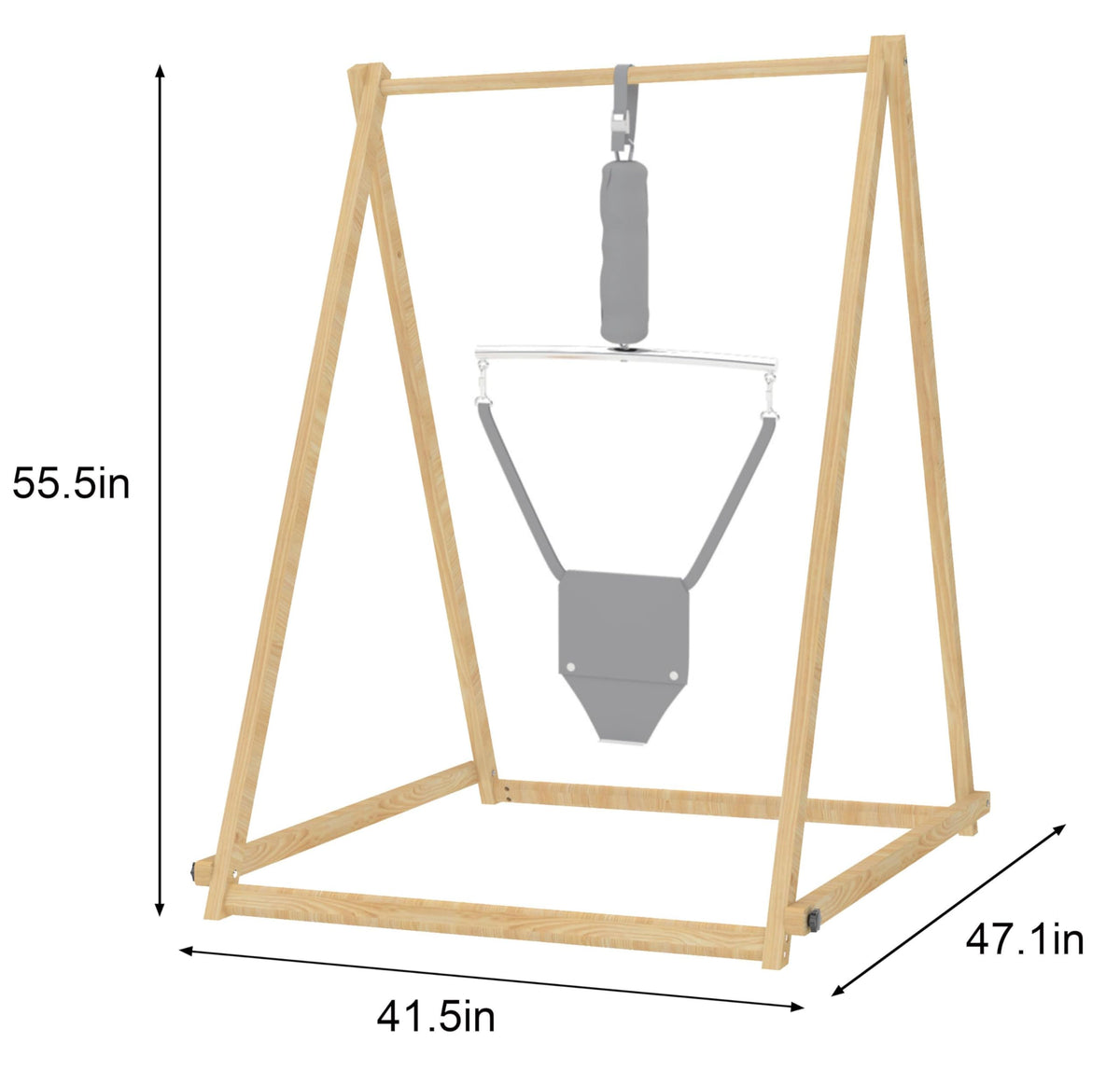 Avenlur foldable baby jumper angled perspective