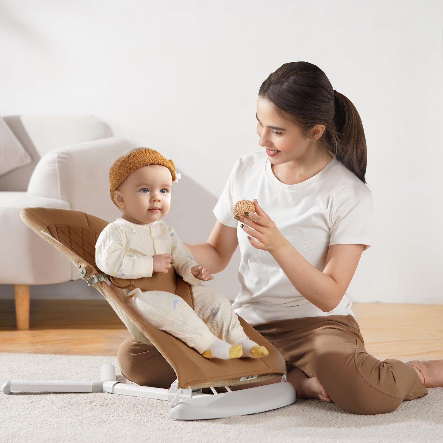 Vevor baby bouncer packed in travel carry bag