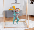 Infant sitting securely in Avenlur baby jumper