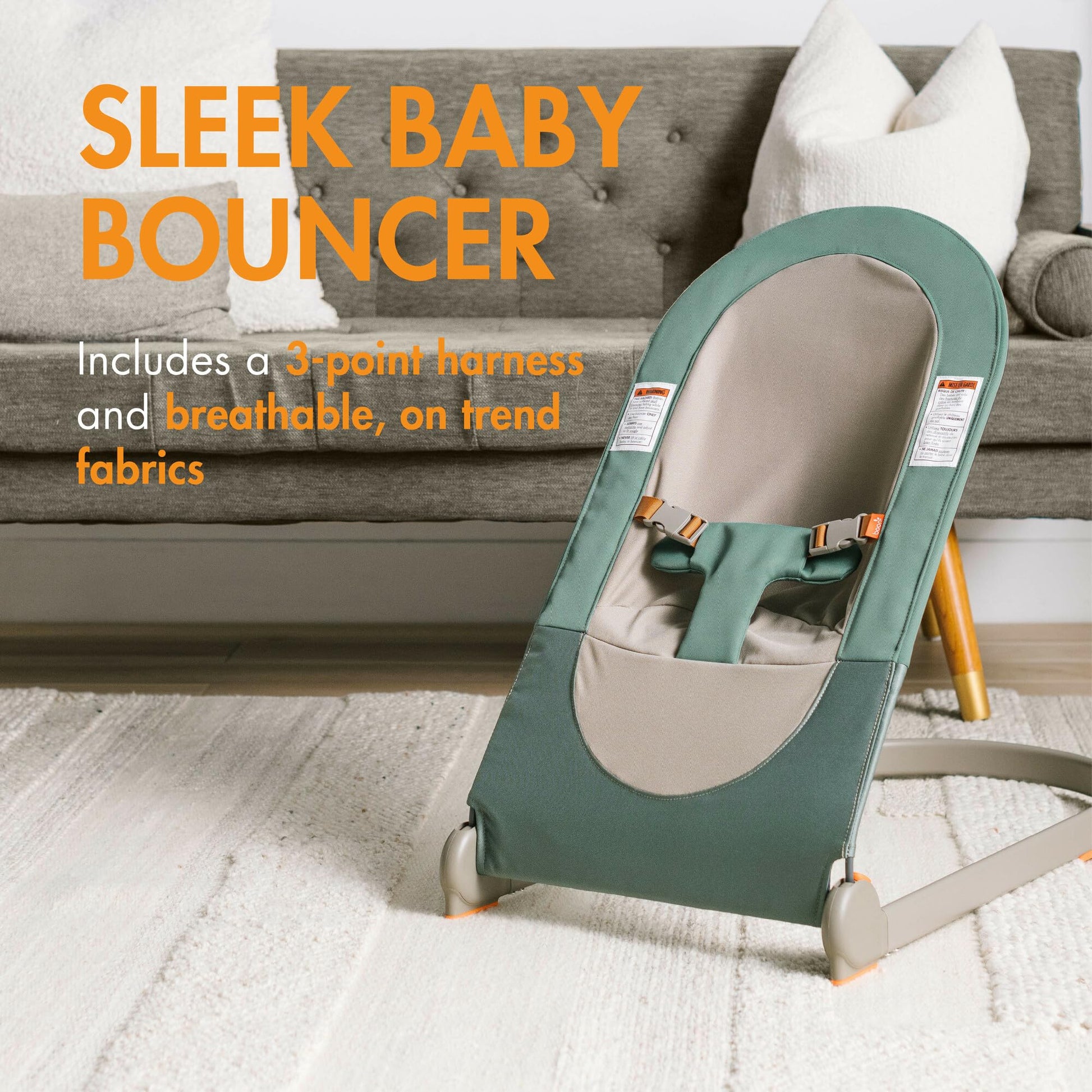 Side profile of Boon Slant folding infant seat