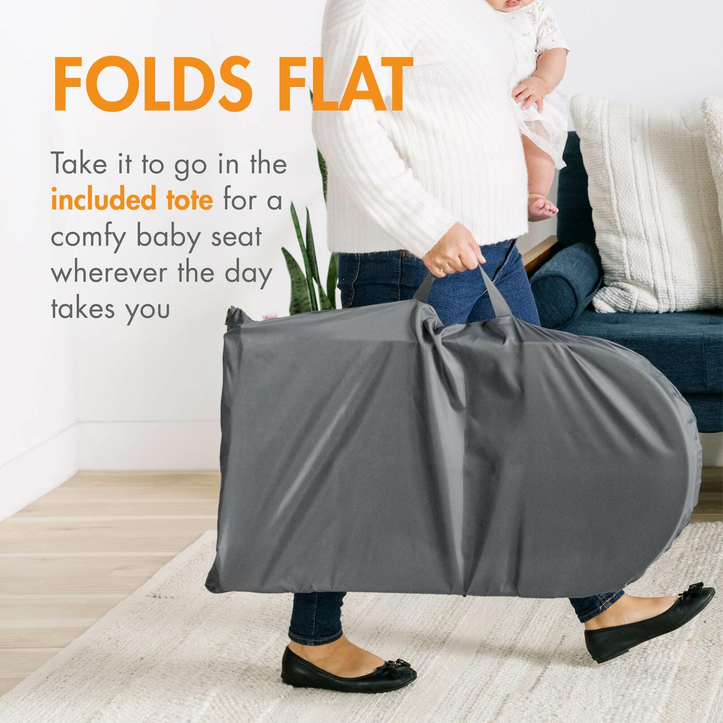 Boon Slant bouncer showing adjustable recline angles