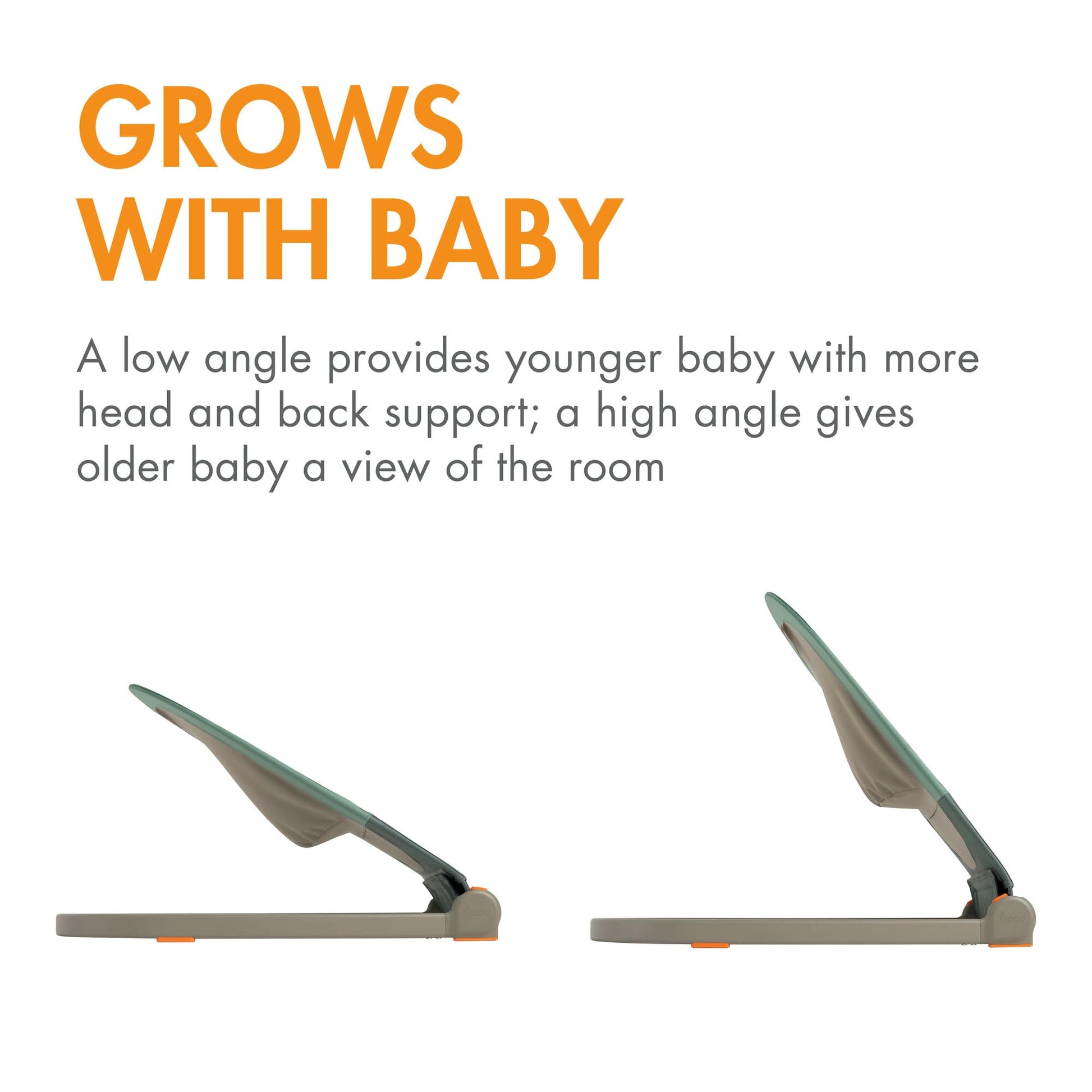 Breathable fabric detail of Boon Slant baby chair