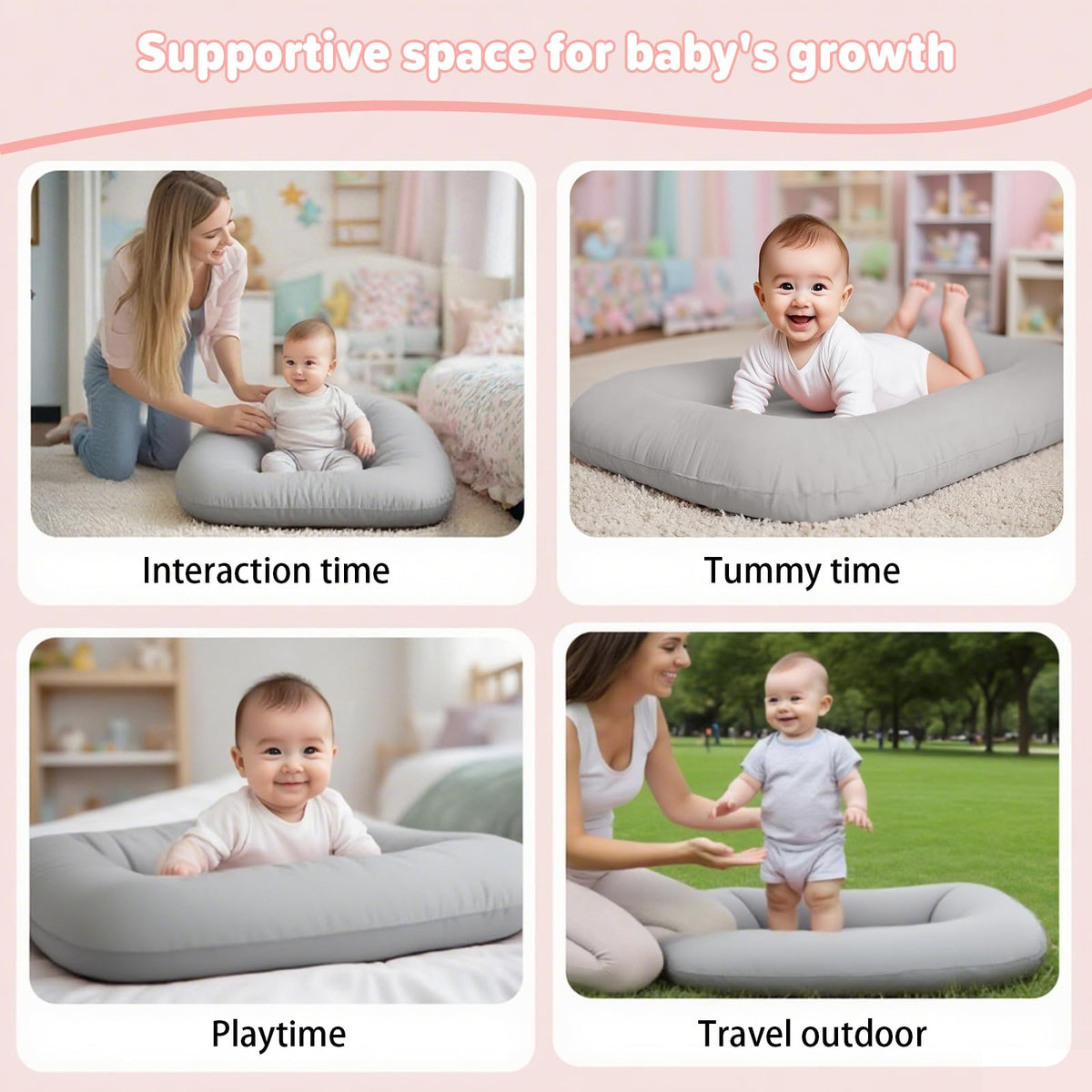 Boxigo breathable baby floor seat angled perspective