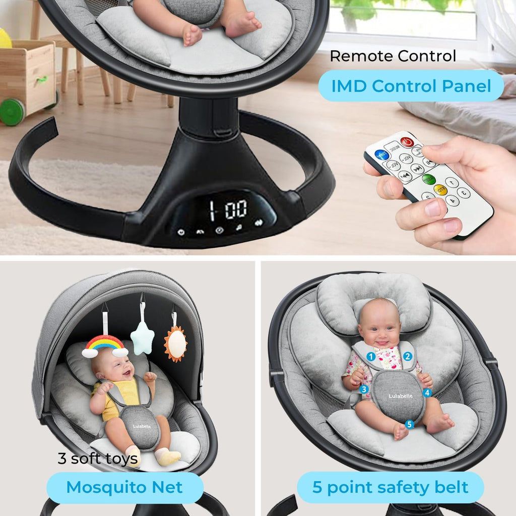 Lulabelle newborn swing remote control and accessories