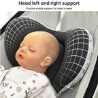 Contoured headrest and thick padding detail view