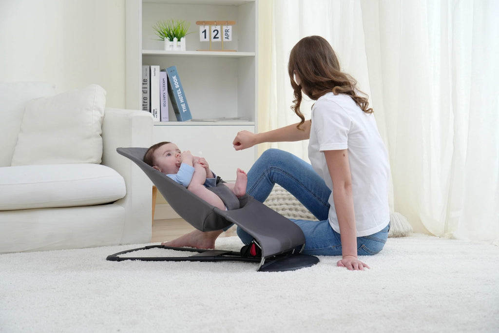 Belltop ergonomic grey bouncer cover angled perspective