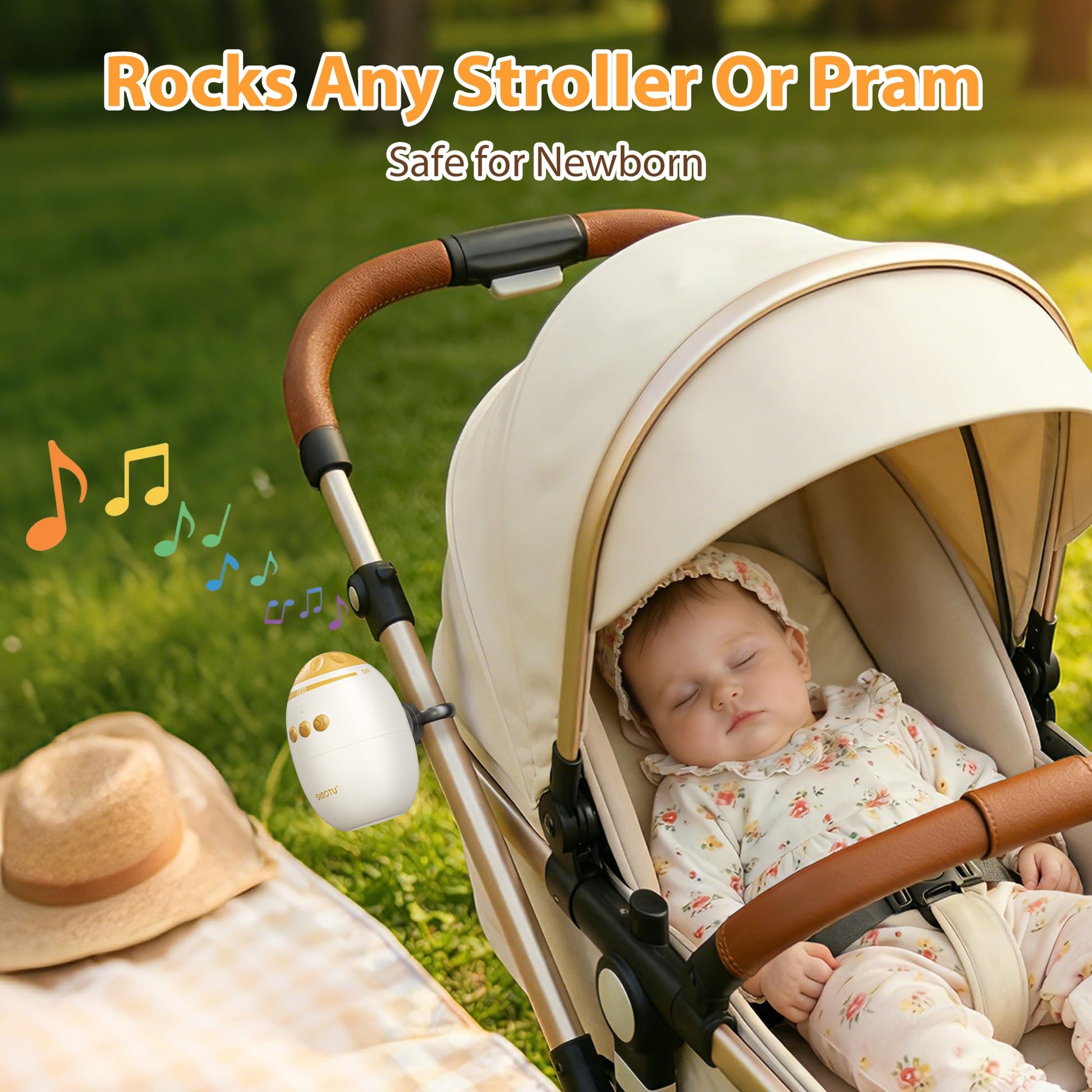 Dearbaby stroller rocker attached to baby pram