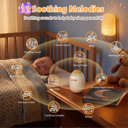 Close up of Dearbaby sleep soother control buttons