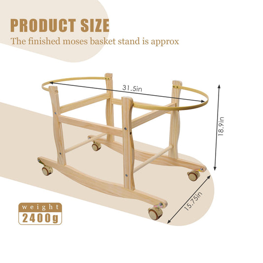 ChengFu adjustable bassinet stand with locking wheels
