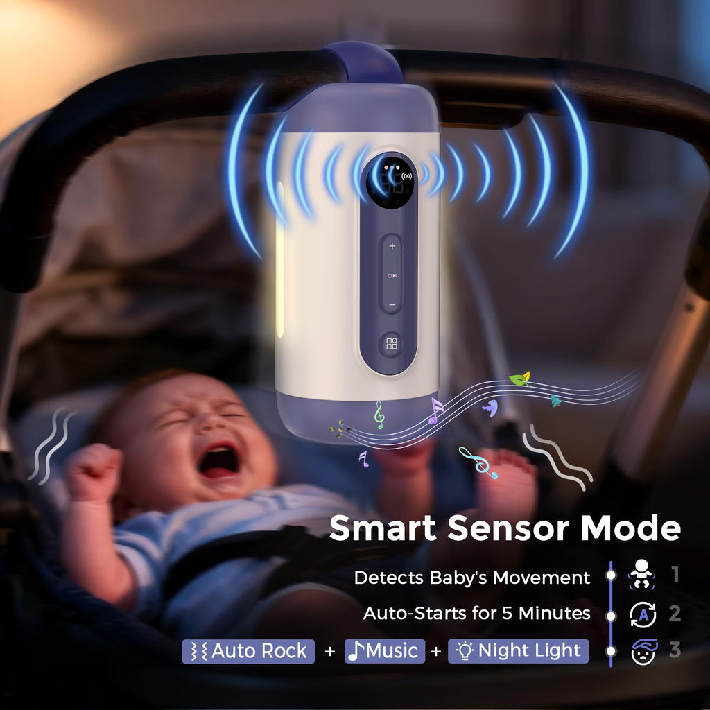 Momfann portable vibration device in deep blue and white color