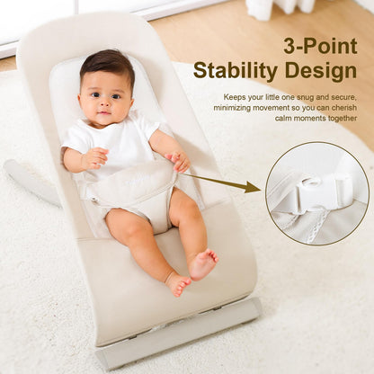 Folded portable baby rocker for travel storage