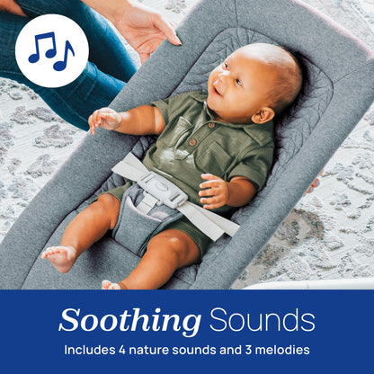 Close up of Chicco E-Motion control panel and motion sensing feature