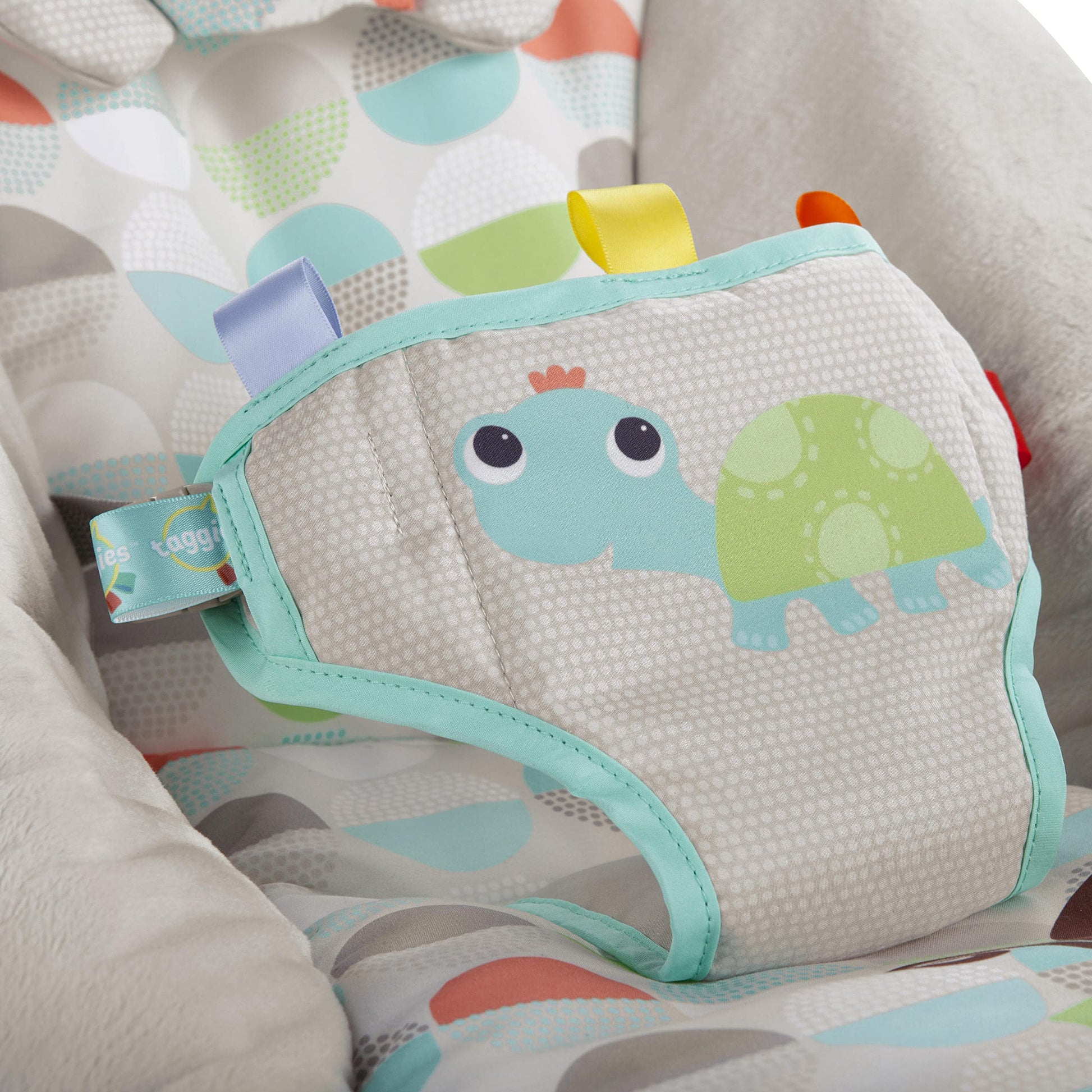 Side view of Bright Starts soothing vibration seat