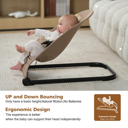 Close up of 3-point safety harness on Lfhiwhd baby bouncer seat