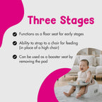 Bumbo portable multi seat showing bottom attachment straps