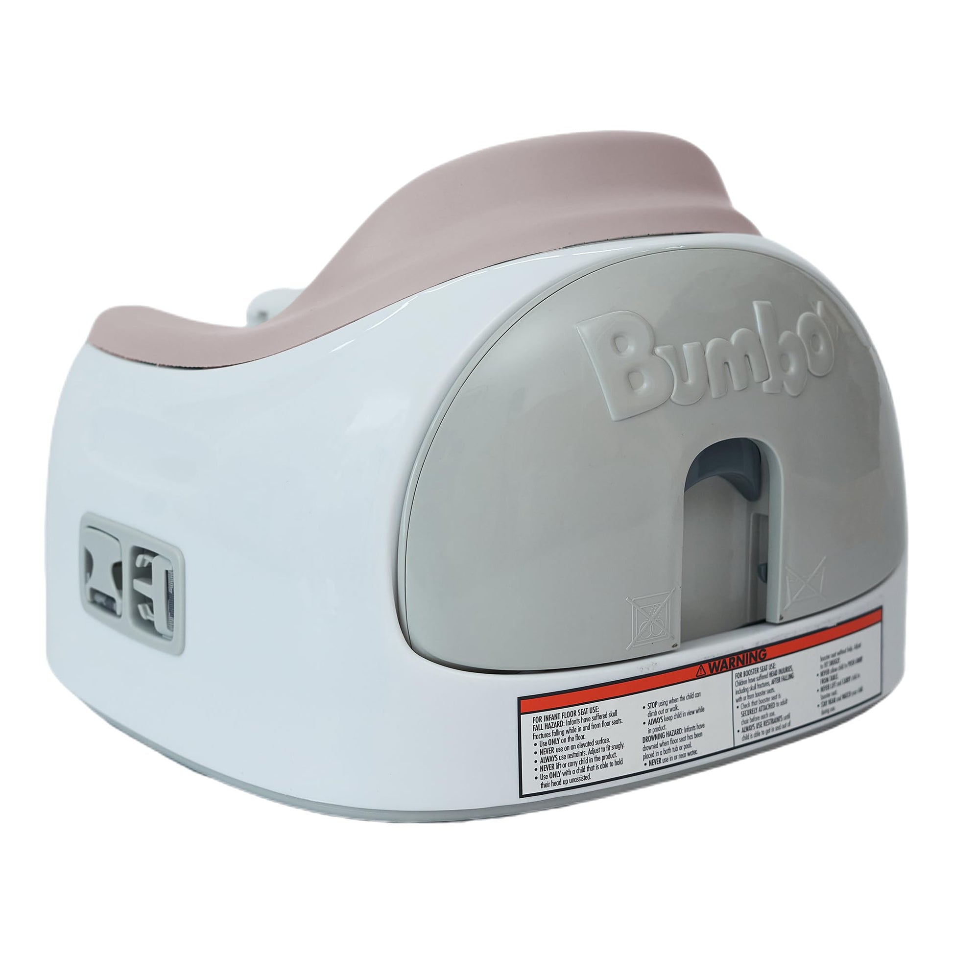 Bumbo 3-in-1 chair used as dining booster on adult seat