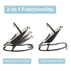 Ikomzy Portable Infant Rocker Chair With Detachable Toy Bar