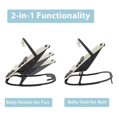 Qutanix Noah baby bouncer with toy bar attached for infants