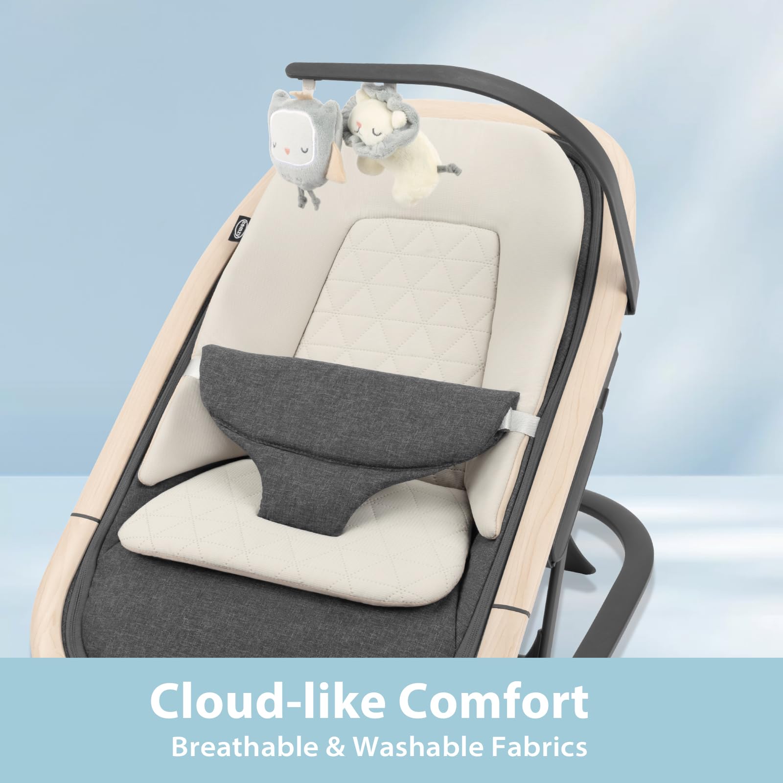 Qutanix Noah bouncer folded flat for easy storage