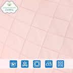 Folded pink bouncer seat cover packaging layout