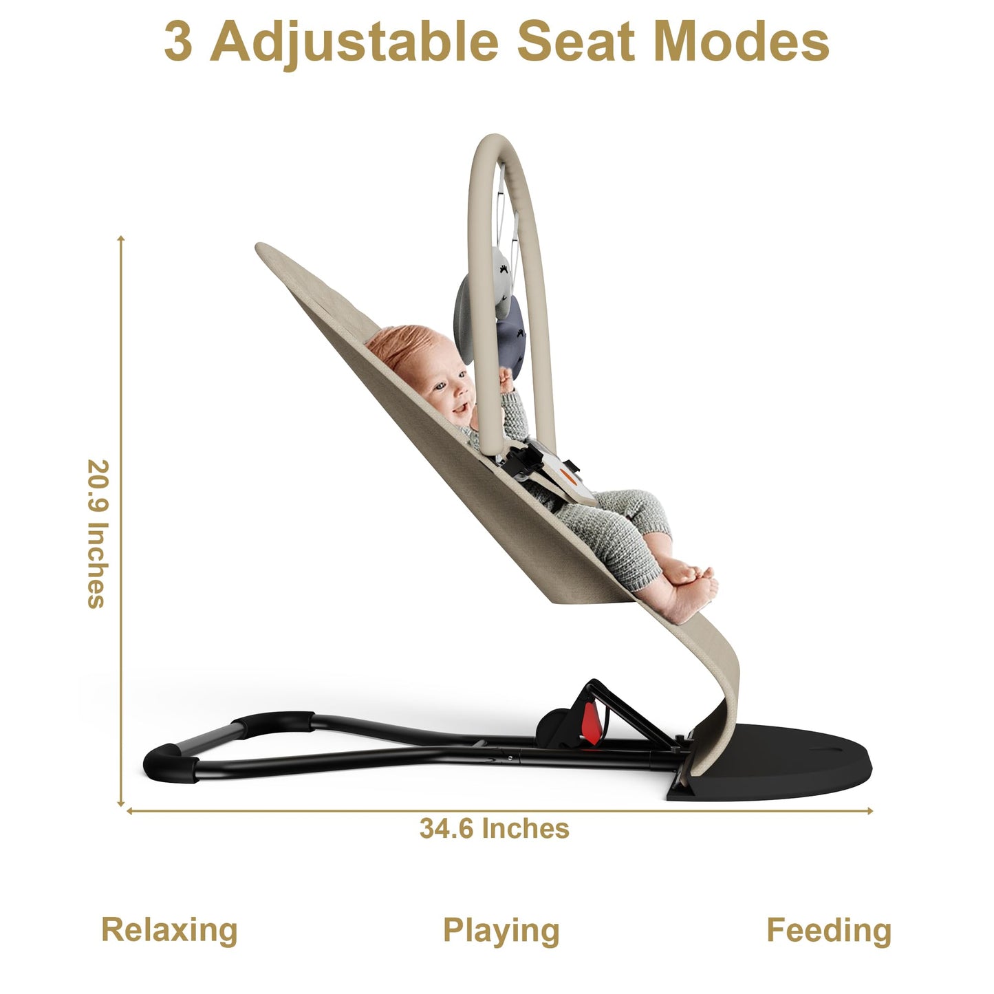 Mommyhug baby bouncer in folded position for travel