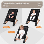 AoheSail infant bouncer seat angled profile showing recline adjustment