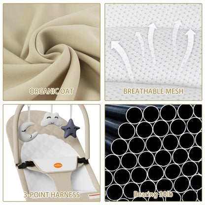 Three point harness system on Mommyhug baby seat