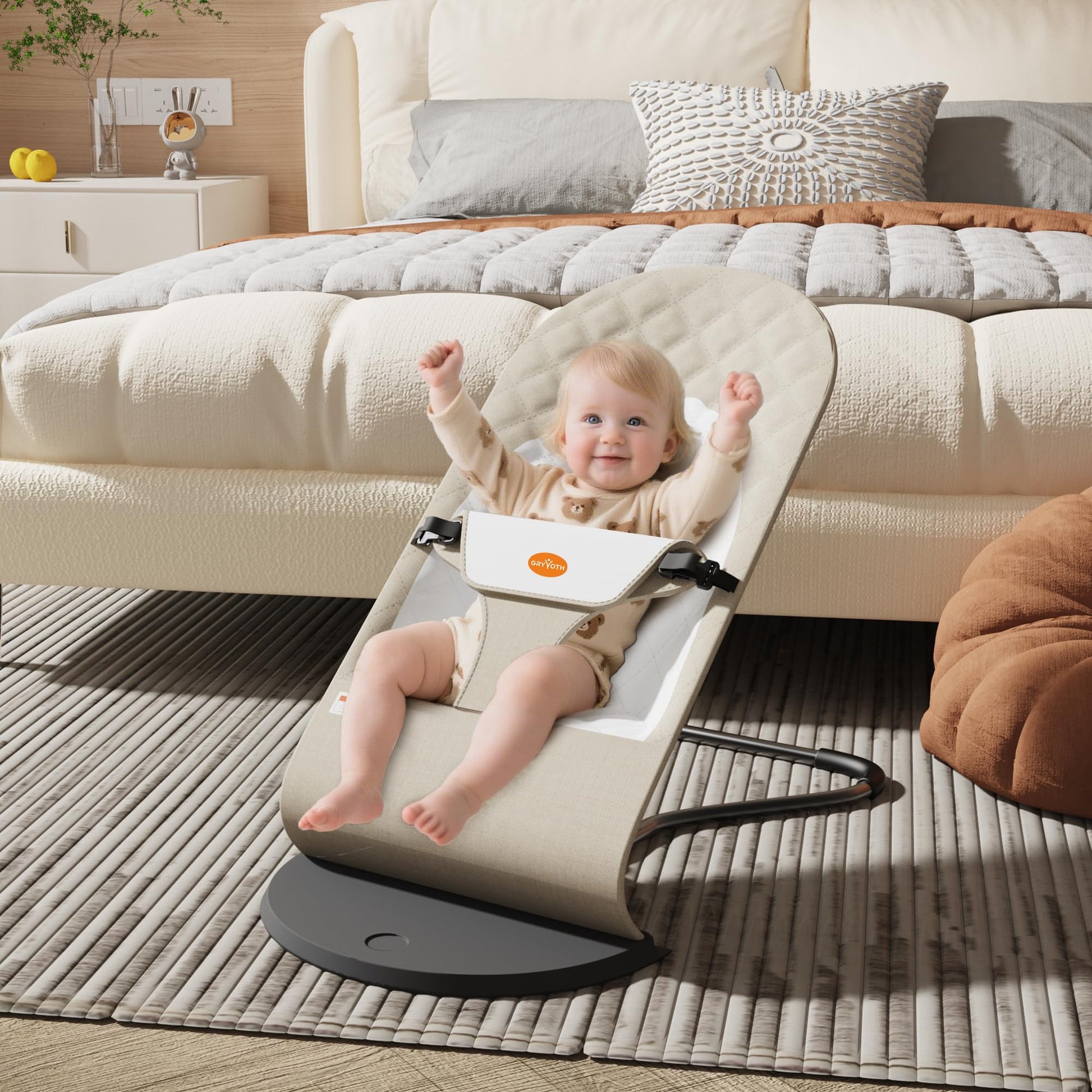 Mommyhug baby bouncer showing rocking mode base