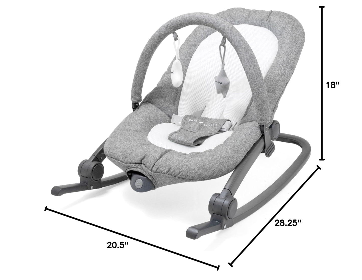 Baby Delight Aura Deluxe portable bouncer lifestyle setting in nursery